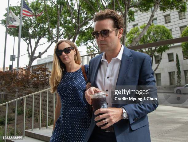 Actor Danny Masterson arrives at Clara Shortridge Foltz Criminal Justice Center in Los Angeles, CA on Wednesday, May 31, 2023 with wife Bijou...