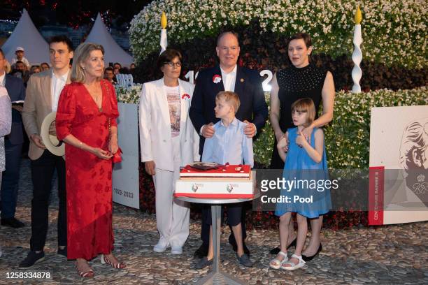 Louis Ducruet, Princess Caroline of Monaco, Princess Stephanie of Monaco, Prince Albert II of Monaco, Prince Jacques of Monaco, Princess Charlene of...