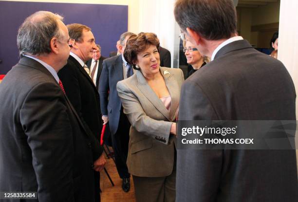 French Health, Youth, Sport and Associations minister Roselyne Bachelot-Narquin arrives to attend a meeting with representatives of general...