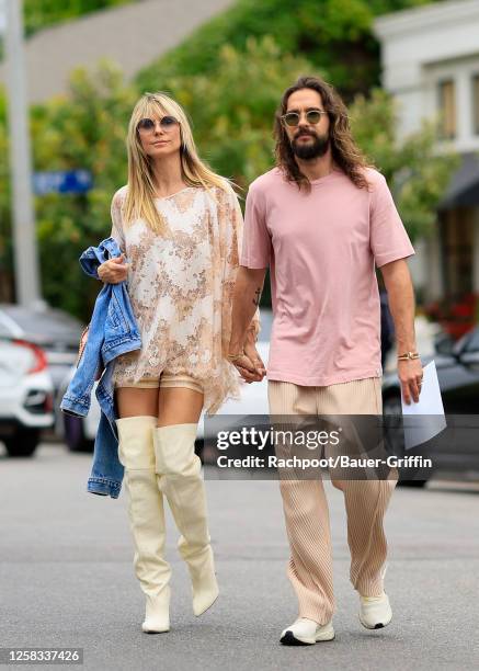 Heidi Klum and Tom Kaulitz are seen on May 31, 2023 in Los Angeles, California.