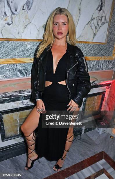 Lottie Moss attends Machine Gun Kelly's exclusive private party at Apollo's Muse on May 31, 2023 in London, England.