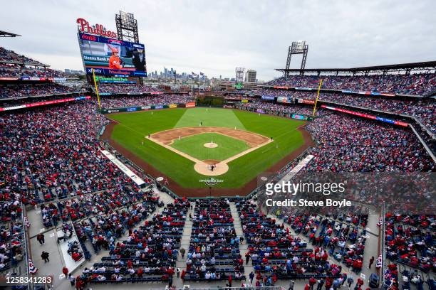 General view of Citizens Bank Park during the game between the Cincinnati Reds and the Philadelphia Phillies at Citizens Bank Park on Friday, April...