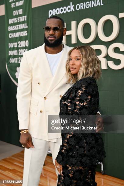 LeBron James and Savannah James at the premiere of "Shooting Stars" held on May 31, 2023 in Los Angeles, California.