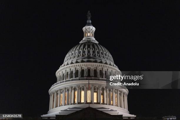 View of the U.S. Capitol after the U.S. House of Representatives passes US debt ceiling bill in Washington D.C., United States on May 31, 2023.