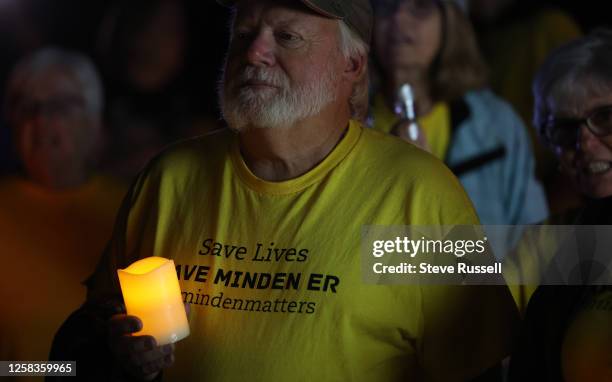 Supporters of the Minden emergency department gathered for a candlelight vigil to honour the staff on their last shift as the emergency closes...