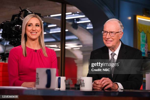 Pictured: Carol Lee, NBC News Managing Washington Editor, and Dan Balz, Chief Correspondent, The Washington Post, appear on "Meet the Press" in...