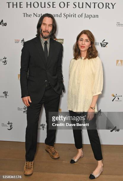 Keanu Reeves and Sofia Coppola attend The House Of Suntory 100 year anniversary event & "Suntory Time" Tribute UK Premiere directed By Sofia Coppola...