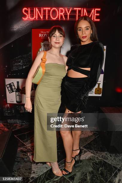 Jenny Walser and Hannah John-Kamen attend The House Of Suntory 100 year anniversary event & "Suntory Time" Tribute UK Premiere directed By Sofia...