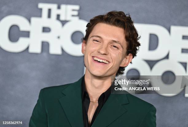English actor Tom Holland arrives for the premiere of Apple TV+'s "The Crowded Room" at the Museum of Modern Art in New York City on June 1, 2023.