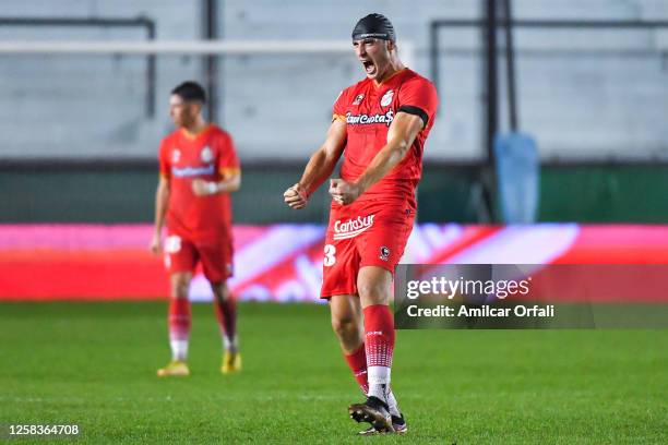 Joaquin Pombo of Arsenal celebrates the victory at the end of the match between Arsenal and Boca Juniors as part of Liga Profesional 2023 at Julio...