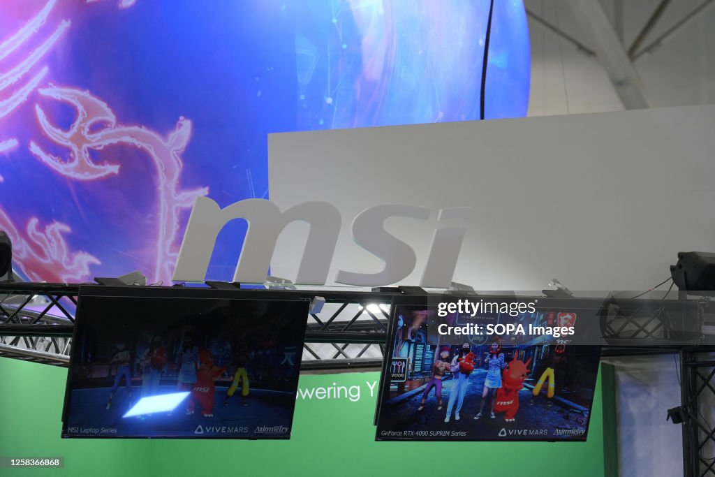 The logo of Micro-Star International Co., Ltd , Taiwanese... News Photo ...