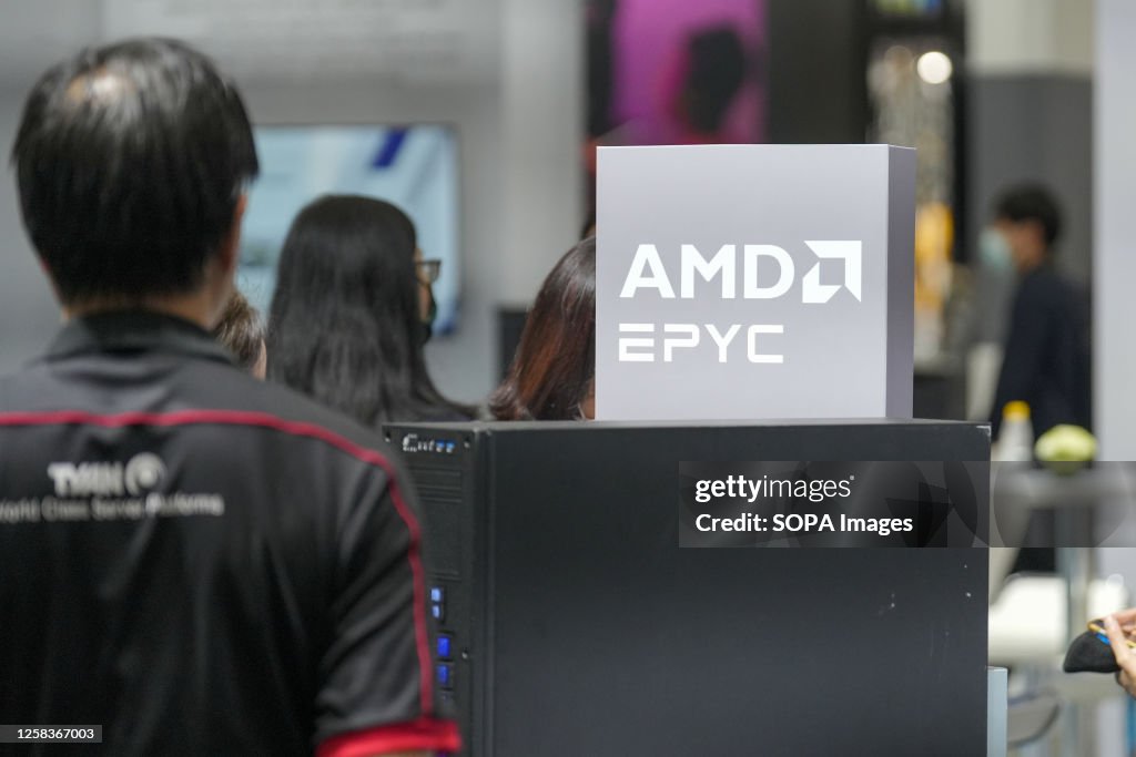 Amd Device Telecom The logo of AMD EPYC, Advanced Micro Devices server processors brand ...