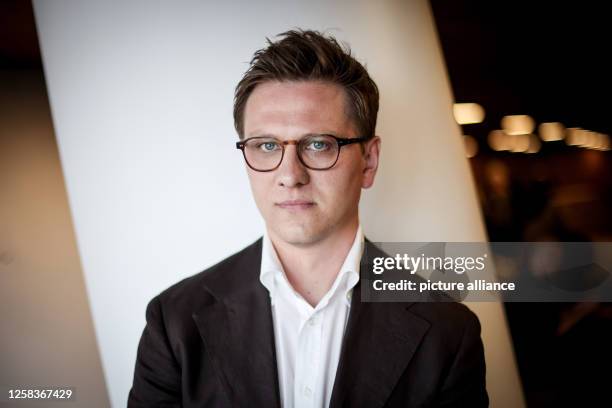 June 2023, Hamburg: Hanno Sauer, author of the book nominated for the German Nonfiction Prize "Moral. Die Erfindung von Gut und Böse" , at a photo...