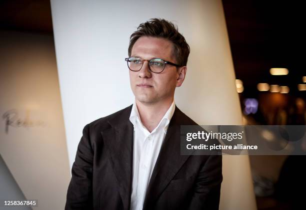 June 2023, Hamburg: Hanno Sauer, author of the book nominated for the German Nonfiction Prize "Moral. Die Erfindung von Gut und Böse" , at a photo...