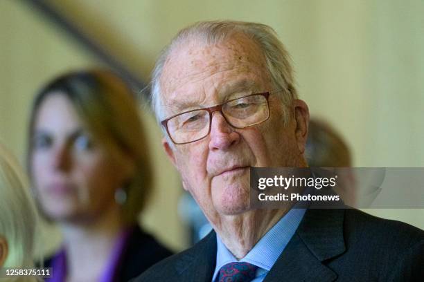 Their Majesties King Albert II and Queen Paola, Honorary President of the Queen Elisabeth Music Chapel, attend the Queen Elisabeth Music Chapel's...