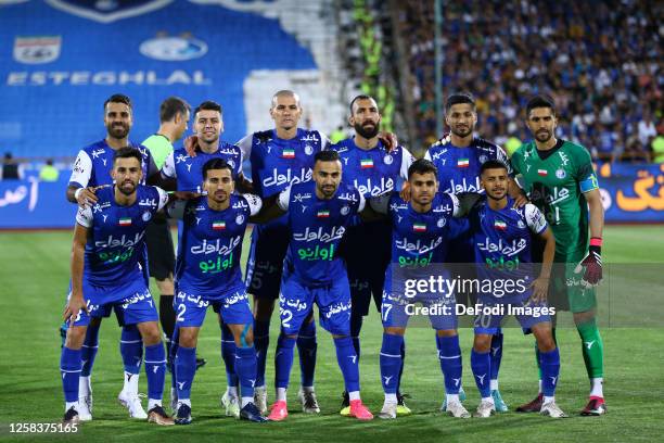 Hossein Hosseini of Esteghlal FC, Saleh Hardani of Esteghlal FC, Mohammadhossein Moradmand of Esteghlal FC, Rouzbeh Cheshmi of Esteghlal FC, Saeid...