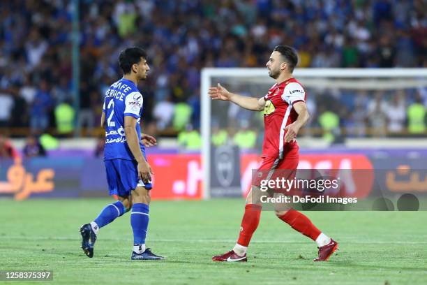 Soroush Rafiei of Persepolis looks on during the Hazfi Cup match between Persepolis FC and Esteghlal FC on May 31, 2023 in Tehran, Iran.