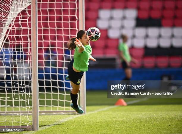 Goalkeeper Julia Kassenduring a VfL Wolfsburg Training Session before the UEFA Women's Champions League Final 2022/23 final match between FC...