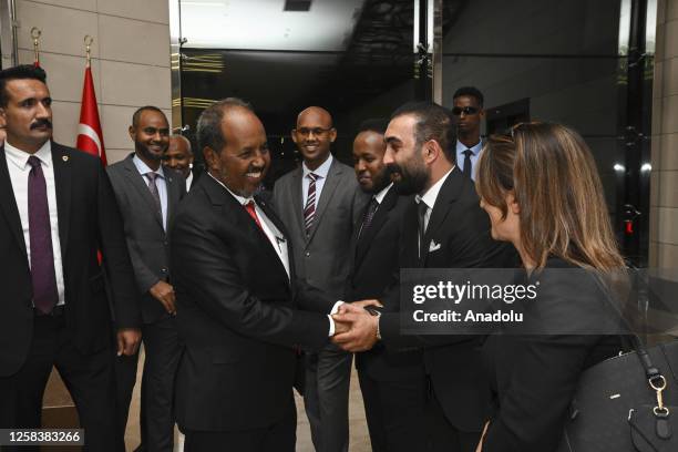 Somali President Hassan Sheikh Mahmud is welcomed to attend the inauguration ceremony of the Turkish President Recep Tayyip Erdogan in Ankara,...