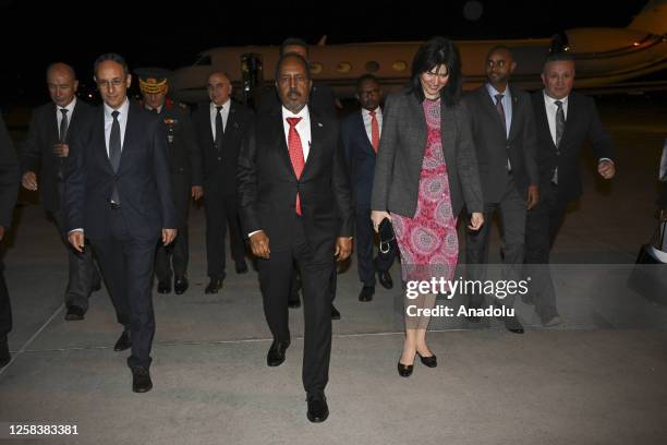 Somali President Hassan Sheikh Mahmud arrives to attend the inauguration ceremony of the Turkish President Recep Tayyip Erdogan in Ankara, Turkiye on...