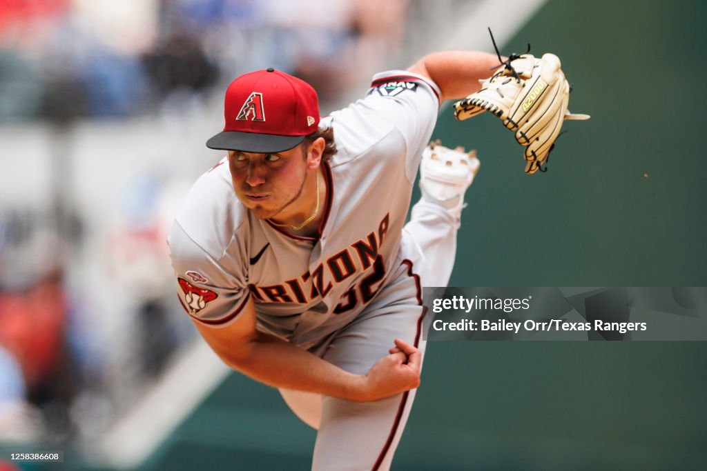 Padaff Diamondbacks Brandon Pfaadt of the Arizona Diamondbacks delivers a pitch during ...