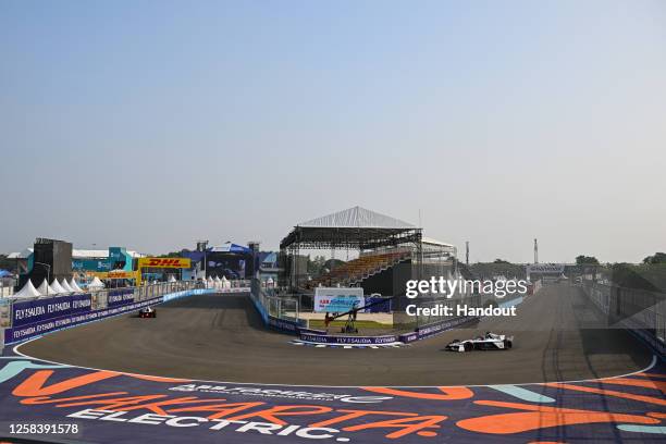 In this handout image provided by Jaguar Racing, Mitch Evans of New Zealand and Jaguar TCS Racing drives the Jaguar I-TYPE 6 during the ABB FIA...