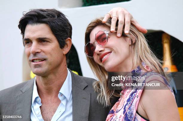 Argentine polo player Nacho Figueras and his wife Delfina Blaquier attend the 2023 Veuve Clicquot Polo Classic at Liberty State Park on June 3 in...