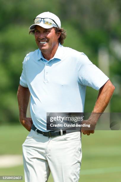 Stephen Ames walks along the 15th green during the second round of the Principal Charity Classic at Wakonda Club on June 3, 2023 in Des Moines, Iowa.