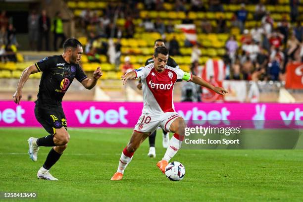 Wissam BEN YEDDER of Monaco during the Ligue 1 Uber Eats match between Monaco and Toulouse FC at Stade Louis II on June 3, 2023 in Monaco, Monaco.