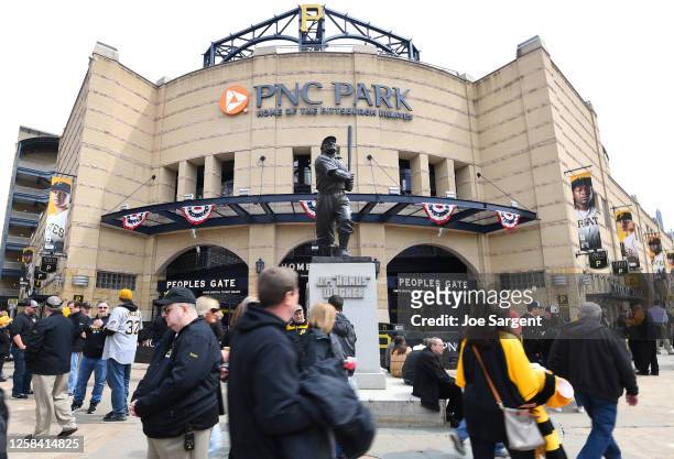 General view of the exterior of the stadium prior to the game between the Chicago White Sox and the Pittsburgh Pirates at PNC Park on Friday, April...