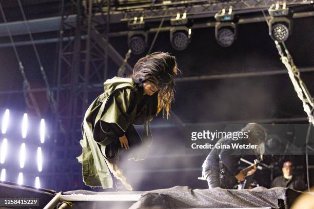 Singer Amy Lee of Evanescence performs live on stage during day 2 of Rock Am Ring 2023 at Nuerburgring on June 3, 2023 in Nuerburg, Germany.