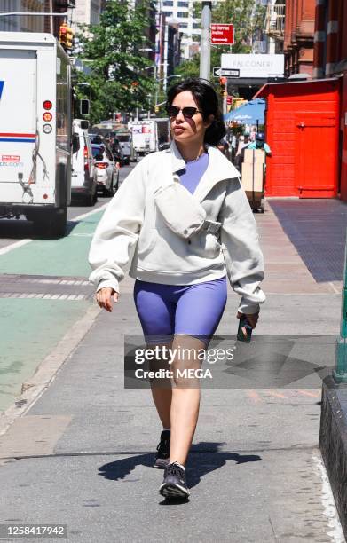 Camila Cabello is seen going to the gym on June 2, 2023 in New York, New York.