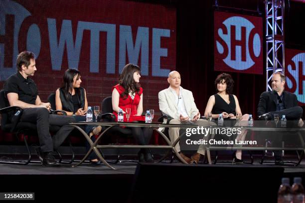 Actor/executive producer David Duchovny, actress Pamela Adlon, actress Madeleine Martin, actor Evan Handler, actress Carla Gugino and...