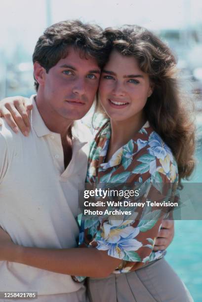 San Francisco, CA Thomas Byrd, Brooke Shields appearing in the ABC tv movie ''Wet Gold'.