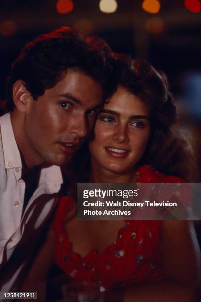 San Francisco, CA Thomas Byrd, Brooke Shields appearing in the ABC tv movie ''Wet Gold'.