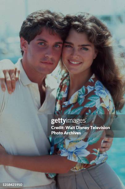 San Francisco, CA Thomas Byrd, Brooke Shields appearing in the ABC tv movie ''Wet Gold'.