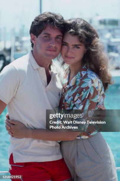 San Francisco, CA Thomas Byrd, Brooke Shields appearing in the ABC tv movie ''Wet Gold'.