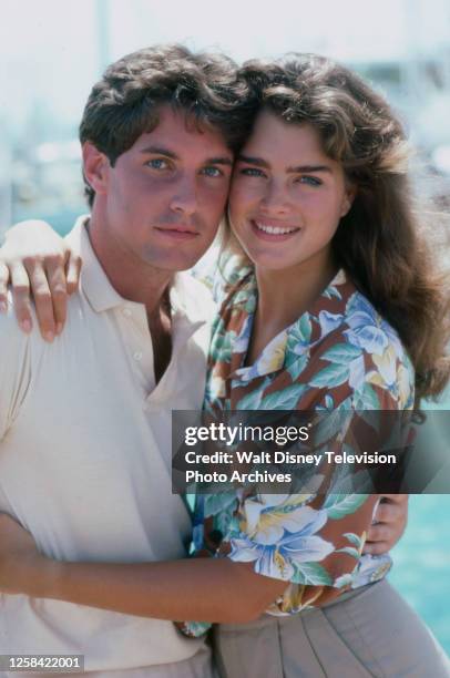 San Francisco, CA Thomas Byrd, Brooke Shields appearing in the ABC tv movie ''Wet Gold'.