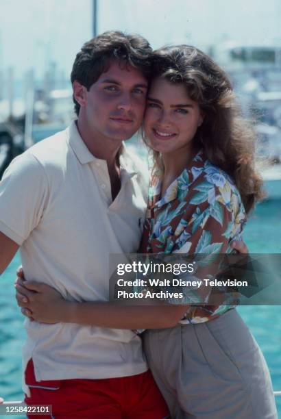 San Francisco, CA Thomas Byrd, Brooke Shields appearing in the ABC tv movie ''Wet Gold'.