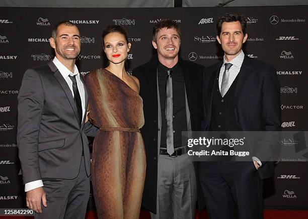 Vehicle Designer Daniel Simon. Actress Beau Garret, actor Garrett Hedlund and director Joseph Kosinski attend the Michalsky StyleNite during the...