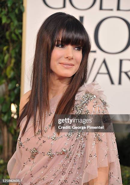 Actress Sandra Bullock arrives at the 68th Annual Golden Globe Awards held at The Beverly Hilton hotel on January 16, 2011 in Beverly Hills,...