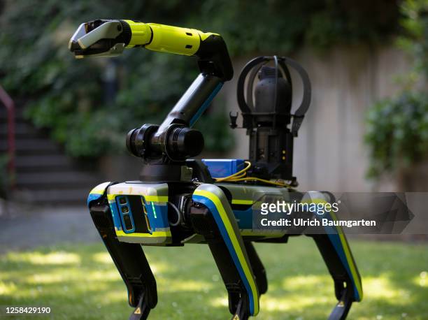 Spot", the walking robot demonstrates security of the future, in a presentation by the NRW police innovation laboratory at the Museum Mile Festival...