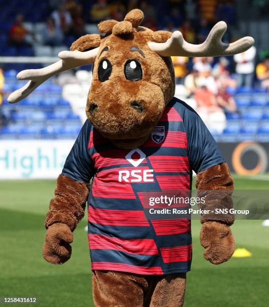 Ross County mascot Rosco during a cinch Premiership play-off final second leg match between Ross County and Partick Thistle at the Global Energy...