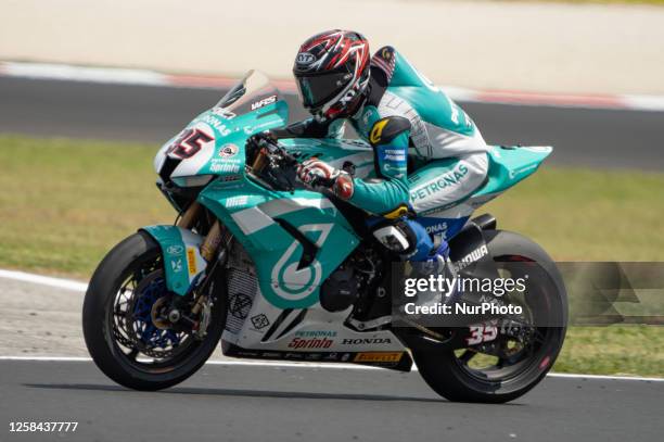 Racing HONDA Team Honda CBR1000 RR-R during the Motul FIM Superbike Championship WorldSBK - Race 2 - Italian Round Sunday race during the World...