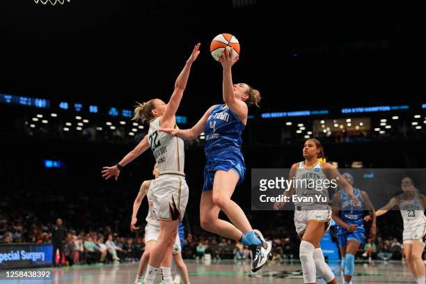 Marina Mabrey of the Chicago Sky shoots the ball during the game against the New York Liberty on June 4, 2023 in Brooklyn, New York. NOTE TO USER:...