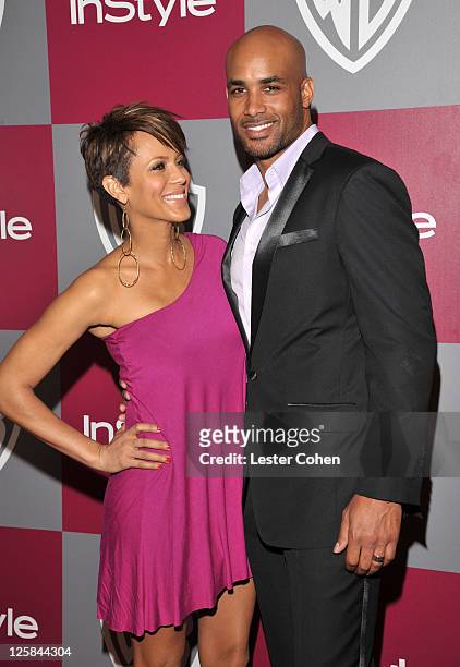 Actors Nicole Ari Parker and Boris Kodjoe arrive at the 2011 InStyle And Warner Bros. 68th Annual Golden Globe Awards post-party held at The Beverly...