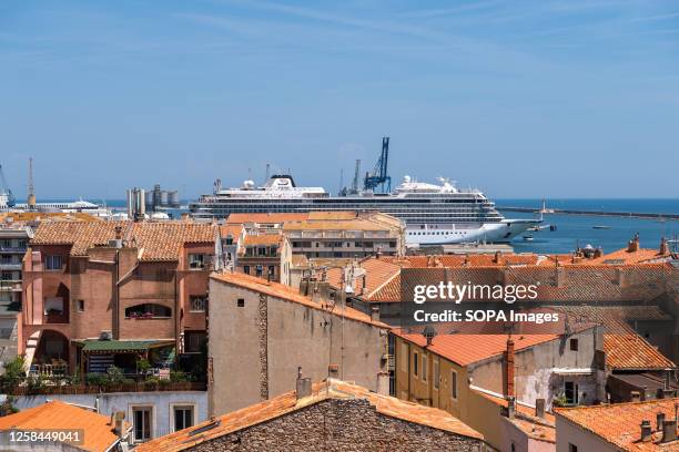 The Viking Star liner from Viking Ocean Cruises calls at the port of Sete. The once working-class town of Sète, with its shipyards and fishing...