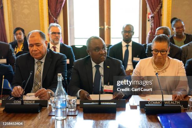 Jean Chrysostome Ngabitsinze, Rwanda's Minister of Trade and Industry and chair of this year's Commonwealth Foreign Affairs Ministers Meeting ,...