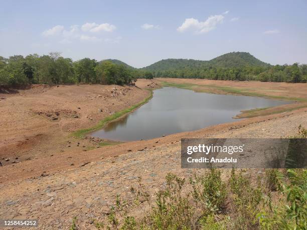 The view of reservoir in Kanker district in Chhattisgarh which was drained out of 4.1 millions of water by Food inspector Rajesh Kumar Vishwas on 25...