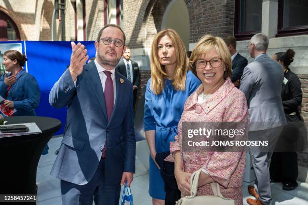 Justice Minister Vincent Van Quickenborne, Adminstrator of the Drug Enforcement Administration Anne Milgram and Europol executive director Belgian...